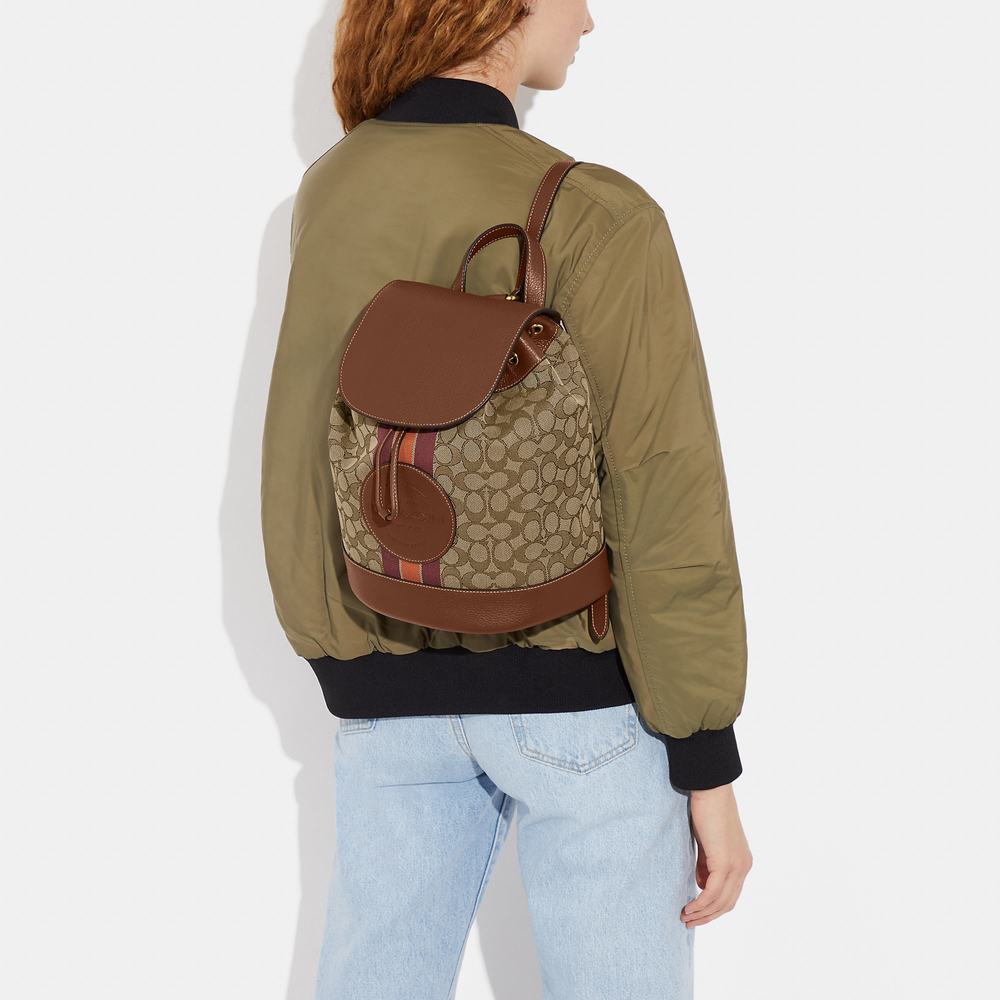 Coach Dempsey Drawstring Backpack In Signature Jacquard - Picture 5 of 6